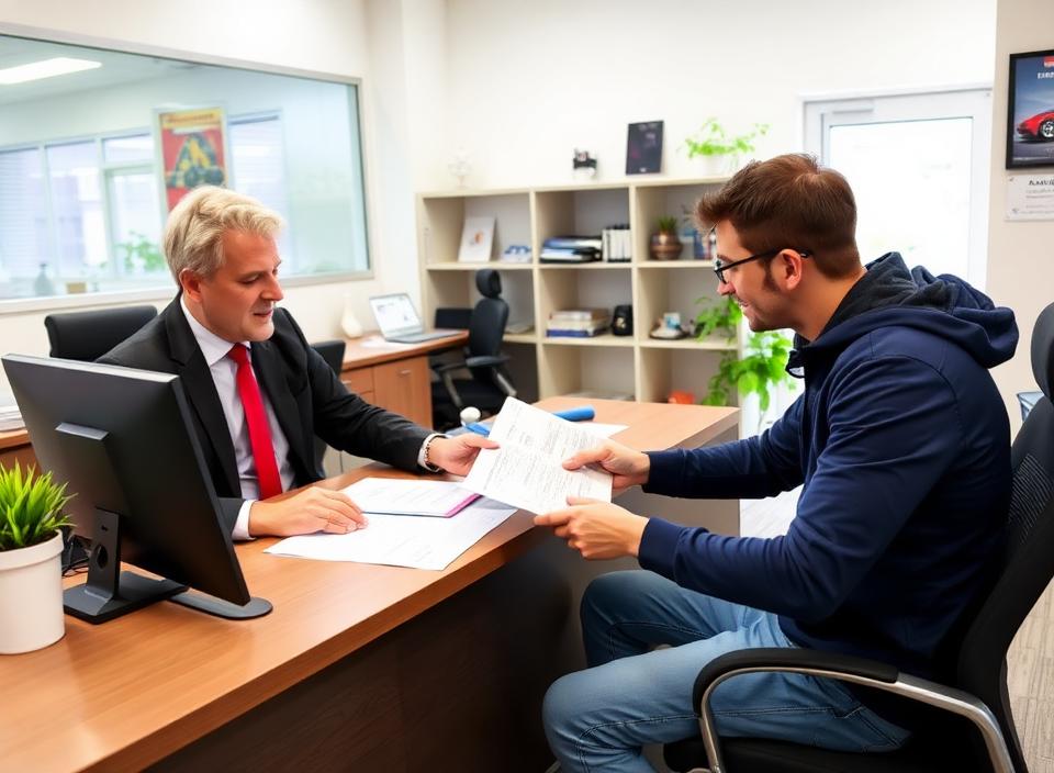 Consulente dell'agenzia che gestisce una pratica patente per un cliente